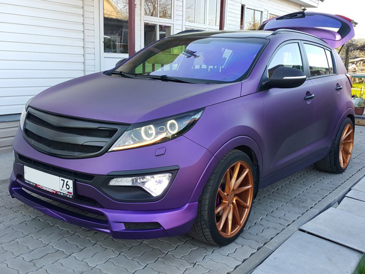 Накладка переднего бампера JSW Style KIA Sportage (2010-2016)