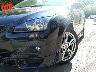 Реснички на фары var №1 узкие Ford Focus 2 (2004-2008) + УСТАНОВОЧНЫЙ КОМПЛЕКТ