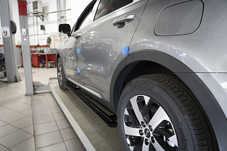 Электрические Пороги ATS для Kia Sorento IV с LED подсветкой (2020-2024)