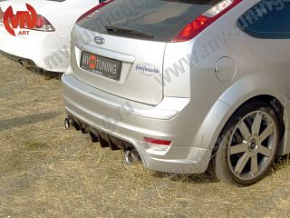 Юбка-диффузор заднего бампера "Sport" Ford Focus 2 HB(Хетчбек) (2004-2008)