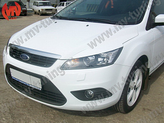 Реснички на фары широкие var №2 Ford Focus 2 (2008-2011)  + УСТАНОВОЧНЫЙ КОМПЛЕКТ