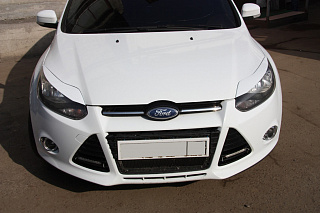 Реснички на фары узкие var №2 Ford Focus 3 (2012-2014) + УСТАНОВОЧНЫЙ КОМПЛЕКТ