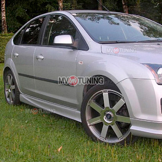 Пороги "Lord" Ford Focus 2 3-5D (2004-2011) + УСТАНОВОЧНЫЙ КОМПЛЕКТ