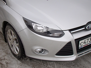 Реснички на фары узкие var №2 Ford Focus 3 (2012-2014) + УСТАНОВОЧНЫЙ КОМПЛЕКТ