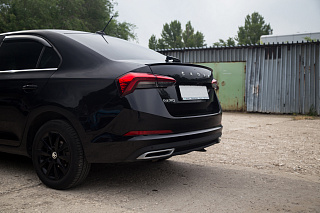 Имитация насадок глушителя ПОД ОКРАСКУ для Skoda Rapid II Gen (2020 - н.в.)