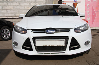 Реснички на фары широкие var №1 Ford Focus 3 (2012-2014) + УСТАНОВОЧНЫЙ КОМПЛЕКТ
